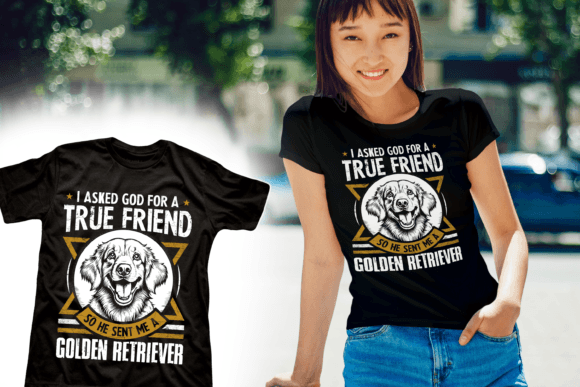 Best Golden Retriever Dog T-shirt Design for Sellers