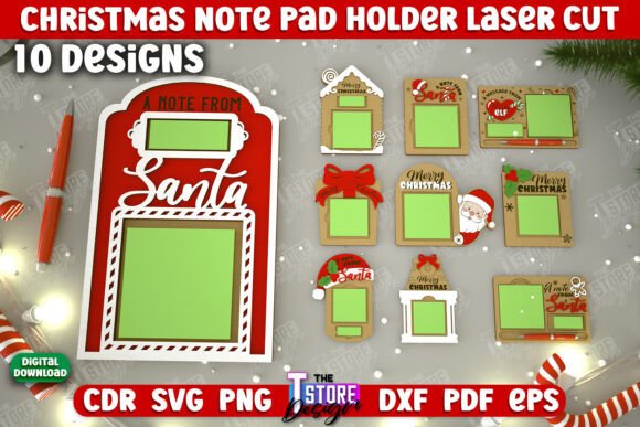Christmas Note Pad Holders Bundle CNC for Winter Amp