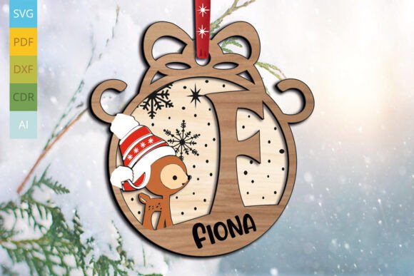 Deer Letter F Ornament: Winter Amp Charm