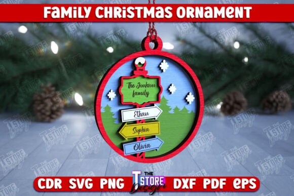 Family Christmas Ornament Gift Idea for Winter Amp Branding