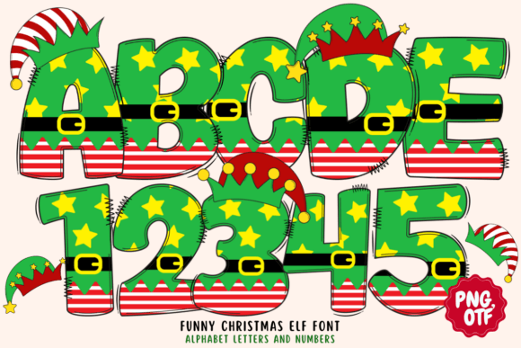 Funny Christmas Elf: Color Fonts for Festive Blogs