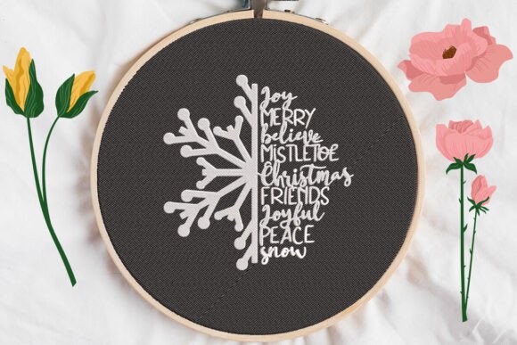 Joy Merry Believe Mistletoe Christmas Design