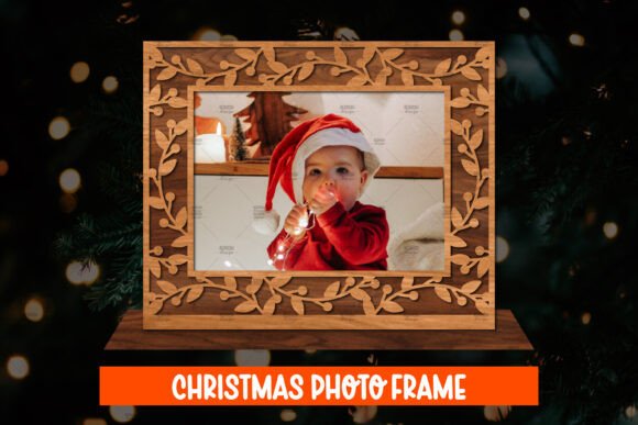 Laser Cut Christmas Frame, Laser Stand for Winter Amp