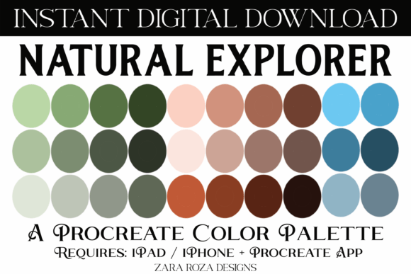 Natural Explorer Procreate Color Palette Add-Ons Review
