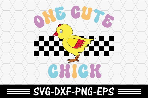 Retro Easter Svg Chick for T-Shirt Designs
