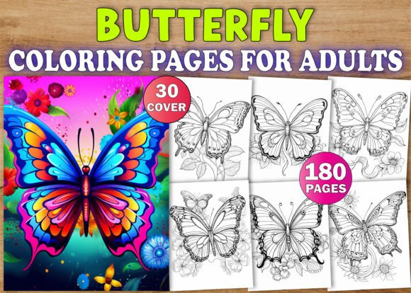 Review: 180 Butterfly Coloring Pages for Adults by Coloring Pages Amp