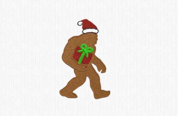 Review: Bigfoot with Christmas Present Embroidery Design