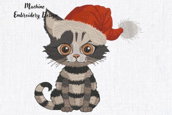 Review: Christmas Cute Striped Cat in Santa Hat