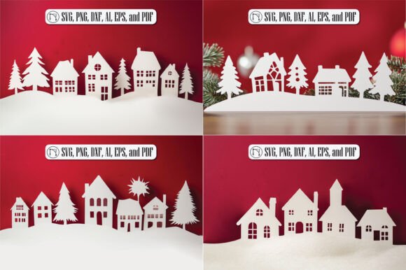 Review: Paper Cut Christmas Village SVG Bundle