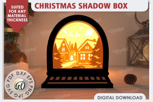 Reviewing Christmas Shadow Box Laser Cut Assets