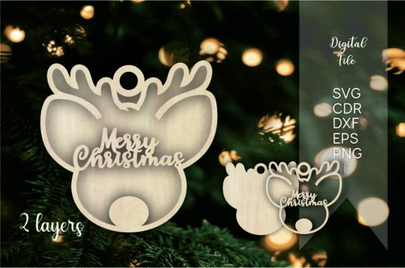 Reviewing the Christmas Deer Layered Ornaments SVG