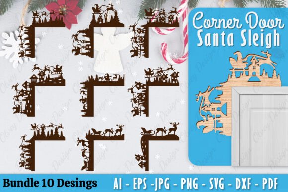 Reviewing the Christmas Santa Sleigh Door Corner Laser Design
