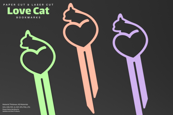 Reviewing the Love Cat Bookmark Laser Cut File