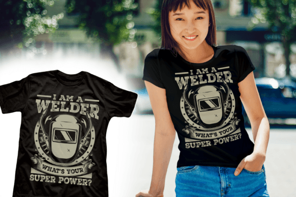 Vintage Welder T-Shirt Designs for Brand Identity
